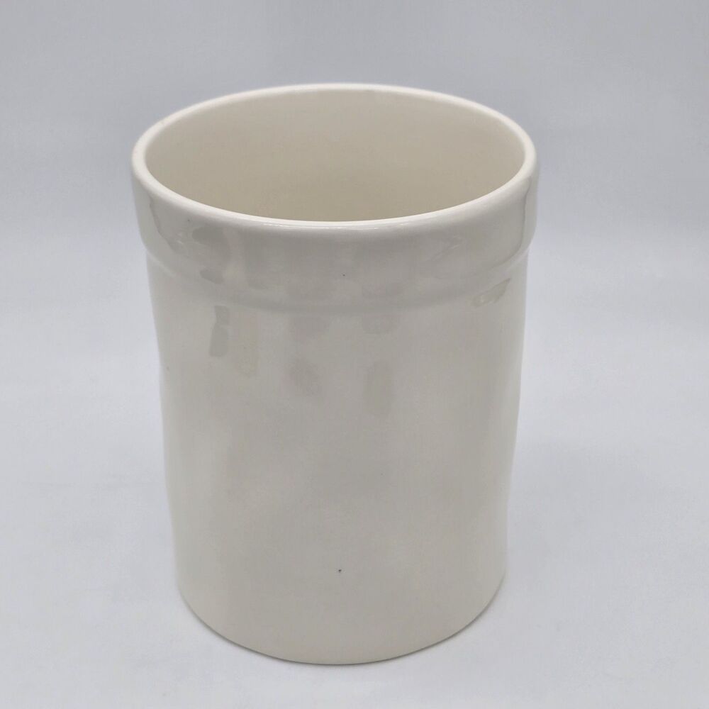 Rae Dunn Artisan Collection Stir Crazy Utensil Holder Crock White - Picture 2 of 4